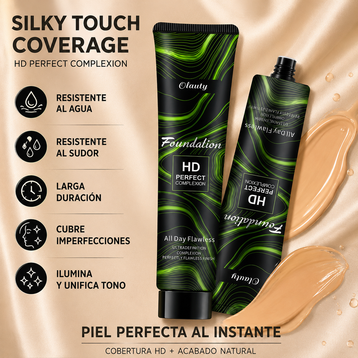 Cobertura e Hidratación en un solo PACK