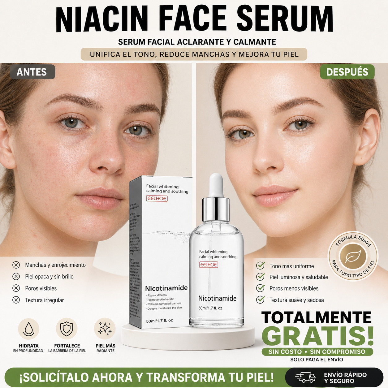 Cobertura e Hidratación en un solo PACK